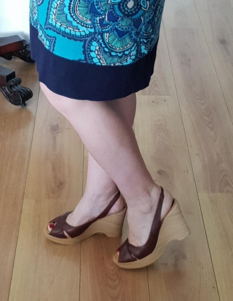 UNISA schitterende sandalen, maat 41, Bruin, Verzenden, Sandalen of Muiltjes, Zo goed als nieuw