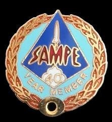 Sampe 40 years member ruimtevaart pin, Verzamelen, Speldjes, Pins en Buttons, Verzenden, Nieuw, Overige onderwerpen, Speldje of Pin