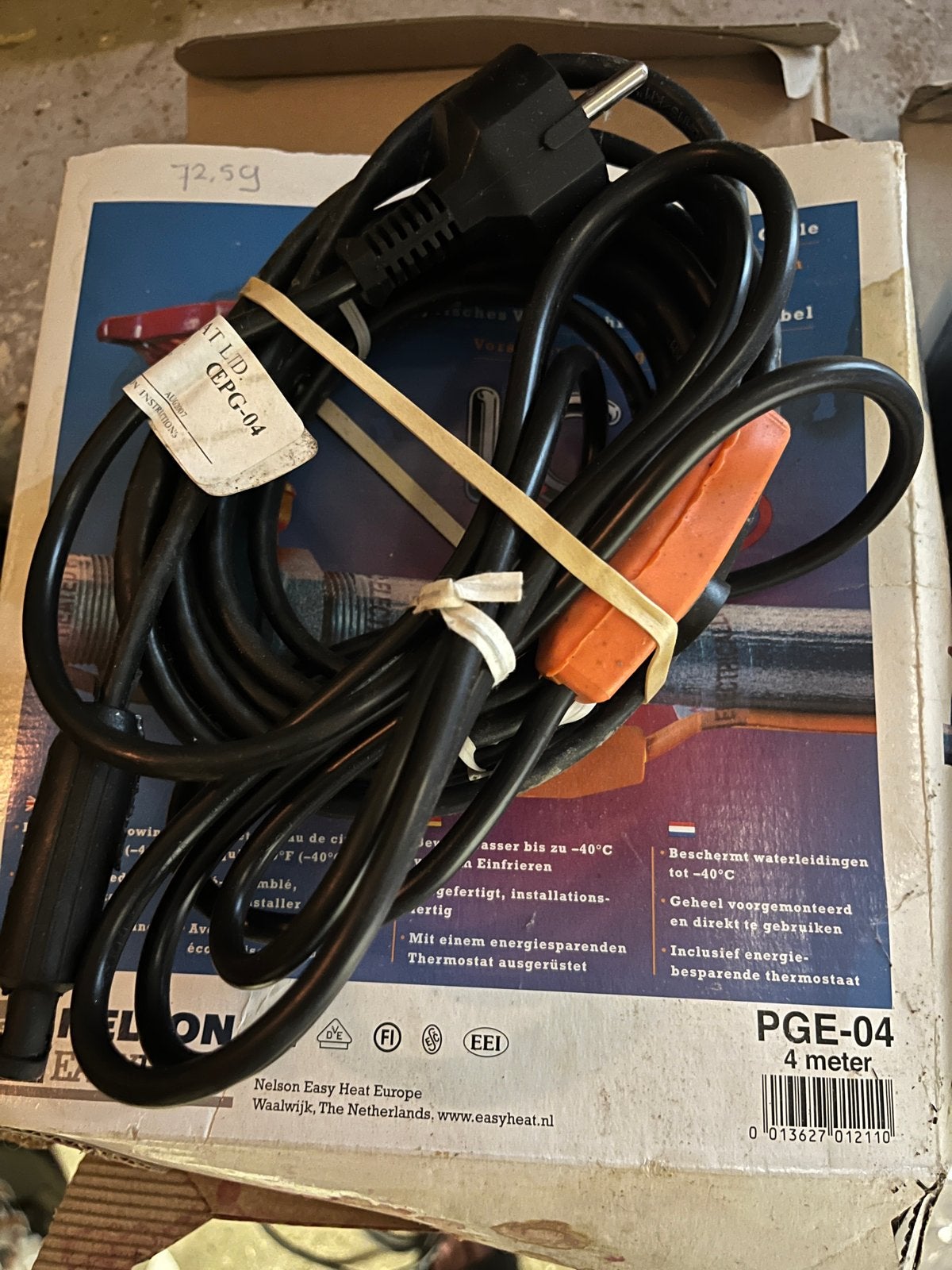 Nelson Easy Heat Ice Guard PGE-04 Vorst Beveiligingskabel, Doe-het-zelf en Verbouw, Ophalen, Overige materialen, Overige typen