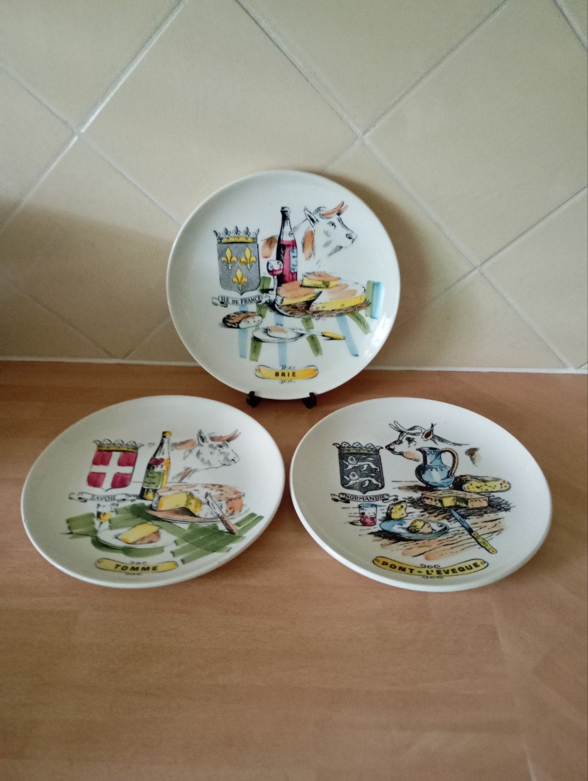 3 Gien France kaasbordjes, Ophalen of Verzenden