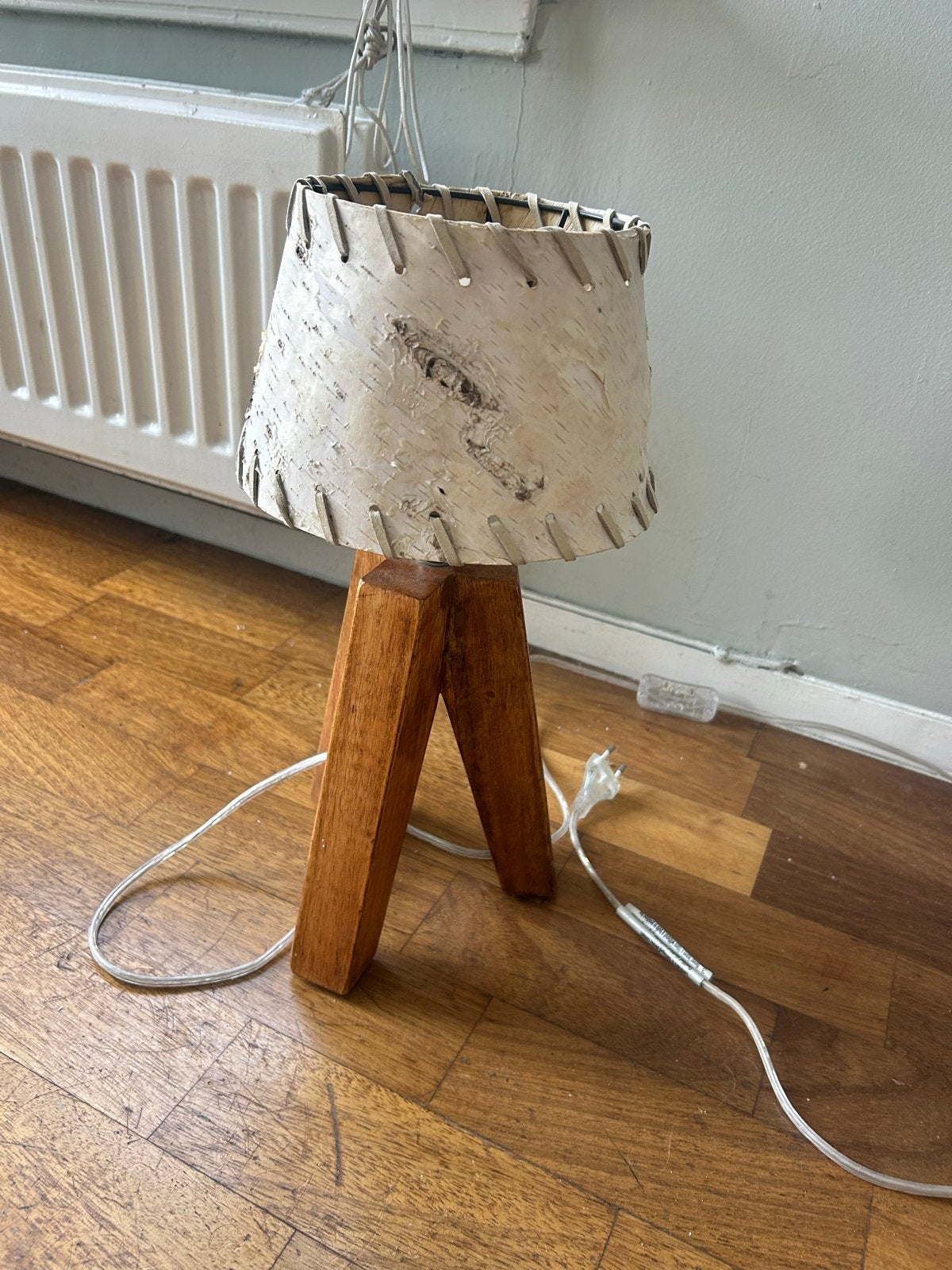 Set van 3 leuke lampjes - Hout en riet, Ophalen, Gebruikt, Sfeerlamp, Landelijk