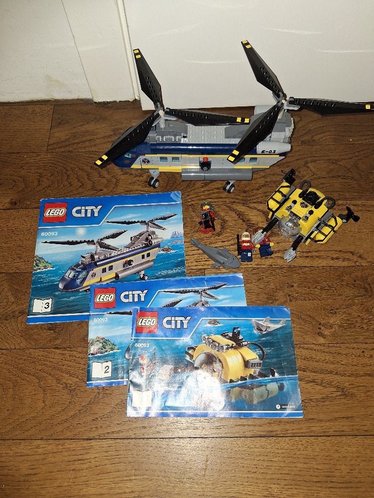 Lego City 60093 Deep Sea Helicopter, Compleet, Lego, Ophalen of Verzenden, Complete set