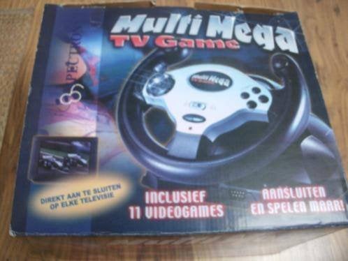 Multimega TV-game spelcomputer + 11 video spelletjes, Ophalen of Verzenden, Zo goed als nieuw
