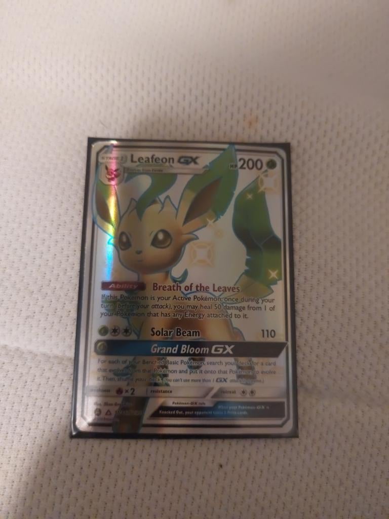 Leafeon GX Pokémon kaart - Zo goed als nieuw, Verzenden, Zo goed als nieuw, Losse kaart, Foil