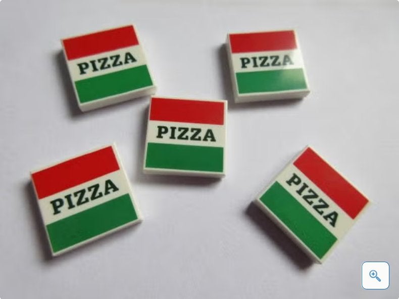nr. 8843, 5 Tegels 2x2 pizza, Ophalen of Verzenden, Zo goed als nieuw, Complete set, Lego