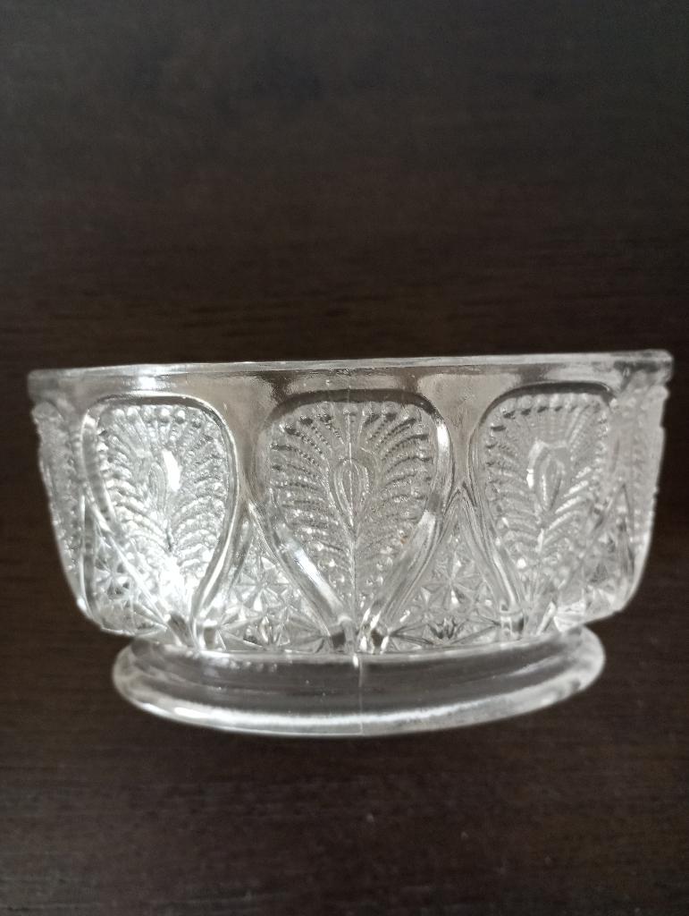 Vintage glazen ovale bonbonschaaltje, Antiek en Kunst, Ophalen of Verzenden