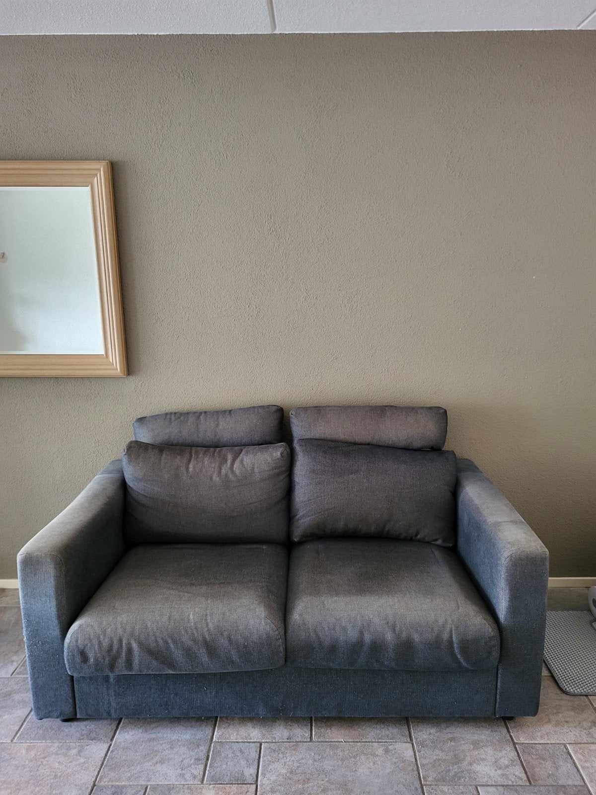 GRATIS Ikea Vimle 2-zitsbank - Grijs, Huis en Inrichting, Banken | Sofa's en Chaises Longues, Ophalen, Gebruikt, 150 tot 200 cm