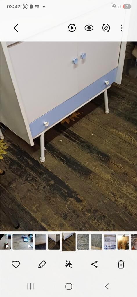 VINTAGE Commode jaren 6, Ophalen of Verzenden, Gebruikt, Ledikant