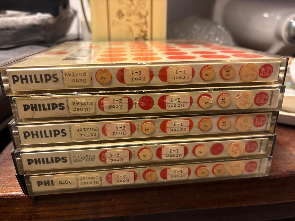 Philips LP18 Longplay magneetbanden (5 stuks), Ophalen of Verzenden, Onderdeel, Met banden