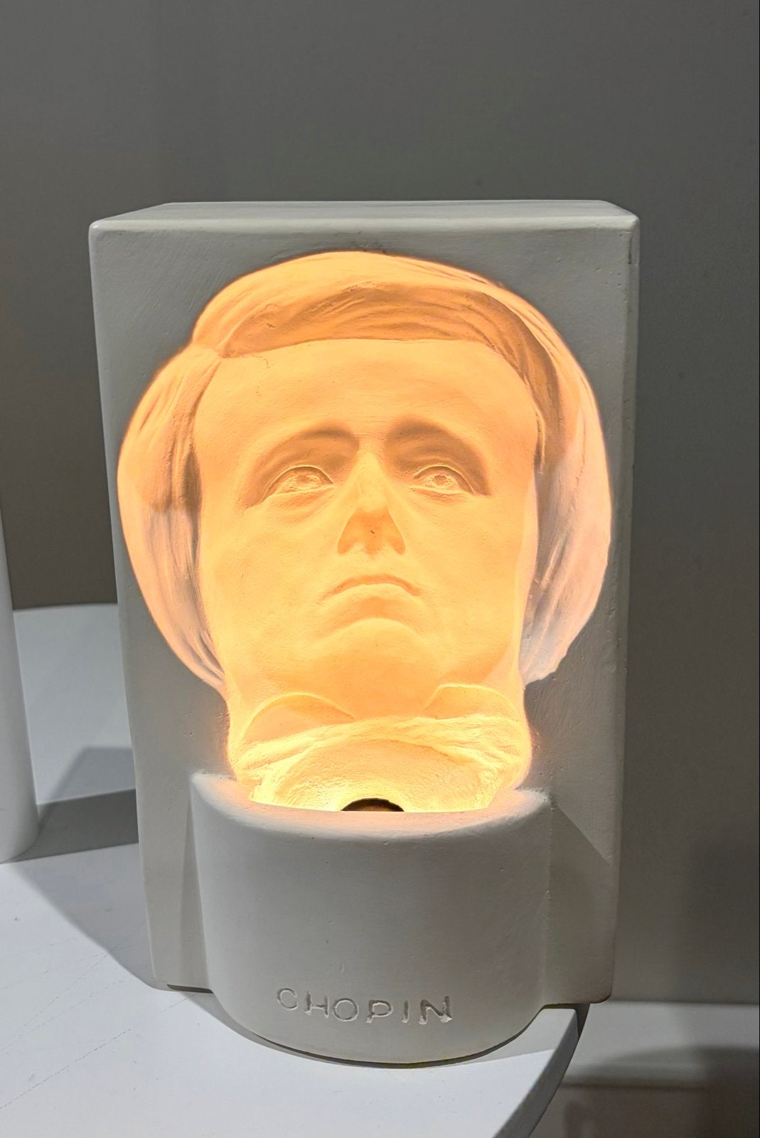 Vintage Chopin Buste Lamp - Biscuit Porselein, Antiek en Kunst, Ophalen of Verzenden