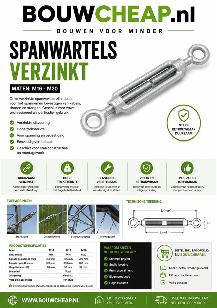 Haakankers verzinkt, Ophalen of Verzenden, Nieuw