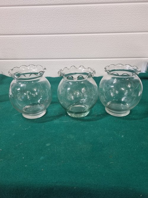 Indiana glas vaasjes retro met krullende hals, Ophalen of Verzenden