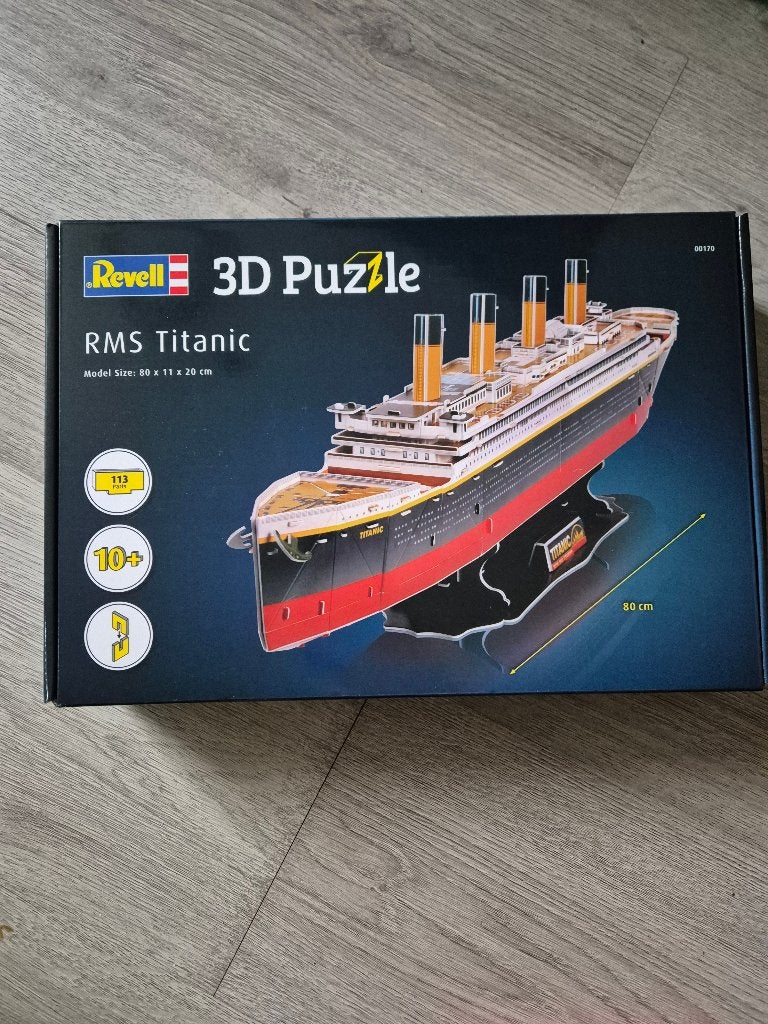 revell 3d puzzel titanic nieuw zie foto's, Ophalen of Verzenden, Minder dan 500 stukjes, Nieuw, Rubik's of 3D-puzzel