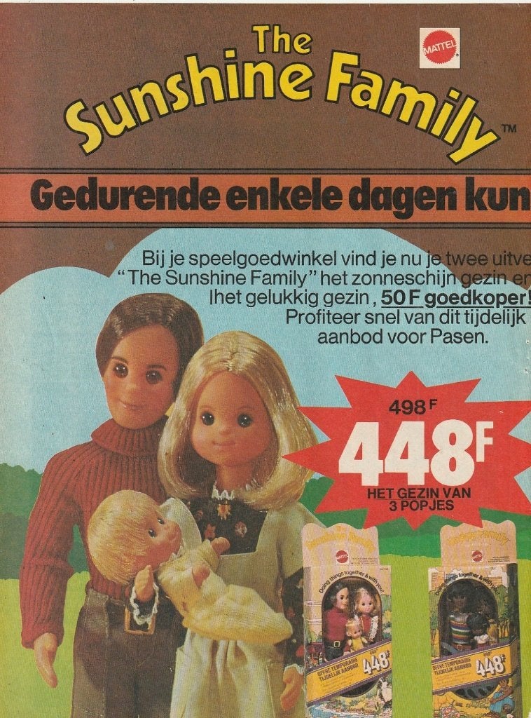 retro reclame 1978 Mattel Sunshine Family nu 2e familie, Verzamelen, Verzenden, Overige typen