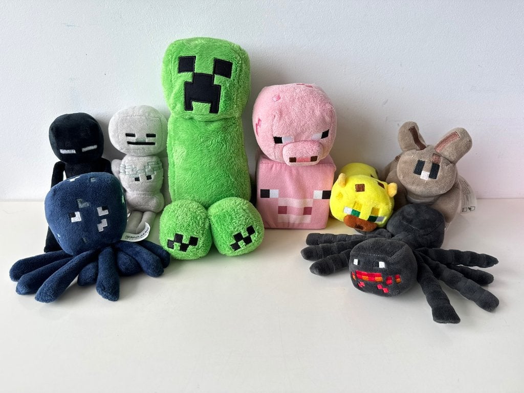 Knuffel set 8x o.a. Enderman, Creeper / Minecraft / Mojang, Overige karakters, Overige typen, Ophalen of Verzenden, Zo goed als nieuw