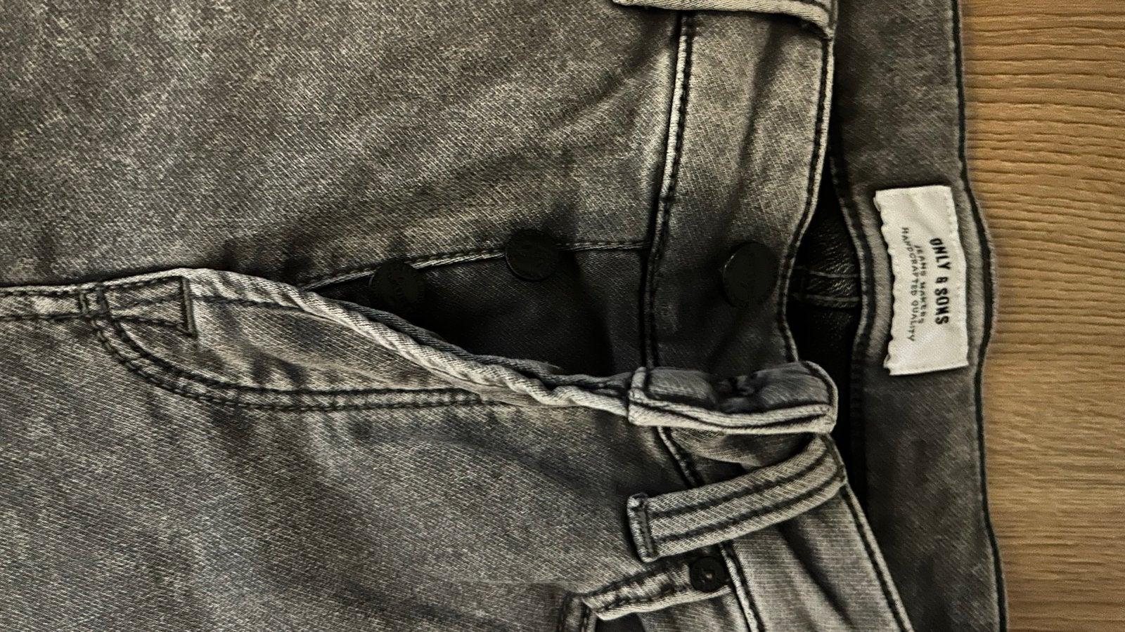 Only & Sons Spijkerbroek, Ophalen, Gedragen, Grijs, Overige jeansmaten