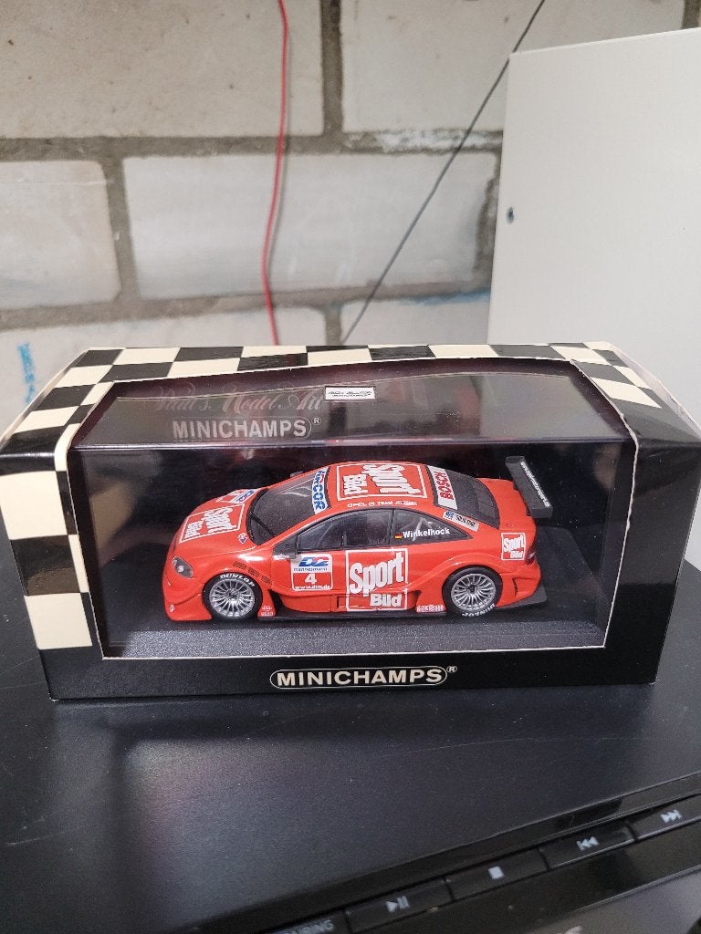opel astra V8 coupe dtm 2000 minichamps 1:43 J. Winkelhock, Ophalen of Verzenden, Zo goed als nieuw, Auto, MiniChamps