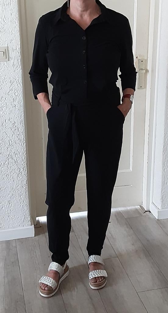 Zwarte jumpsuit met 3/4 mouwen, Kleding | Dames, Jumpsuits, Studio Anneloes, Zwart, Maat 42/44 (L), Ophalen of Verzenden