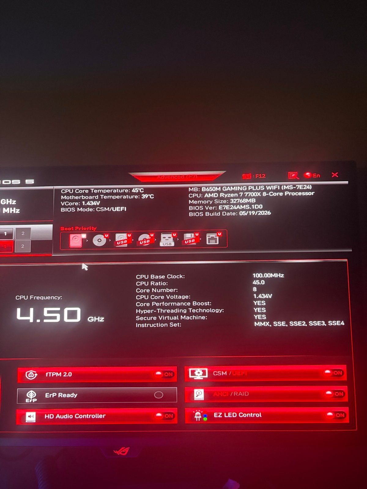 AMD Ryzen 7 7700X 8-Core Processor, Ophalen of Verzenden, Zo goed als nieuw, 8-core, 4 Ghz of meer