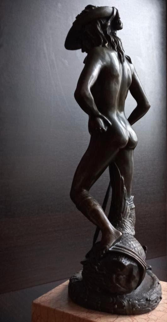 Bronzen beeld , David by Donatello Bronze Sculpture Statue, Ophalen of Verzenden, Brons