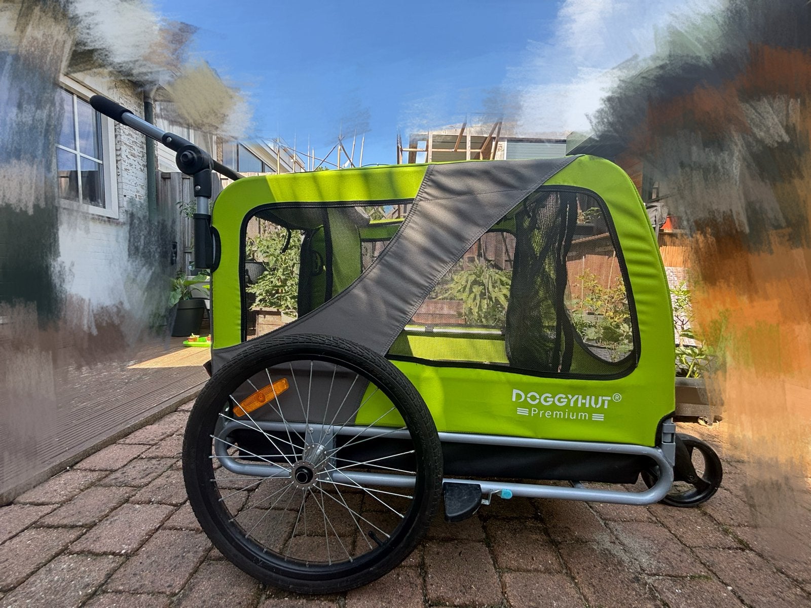 XL 2in1 Dog bike trailer - Doggyhut premium, Dieren en Toebehoren, Ophalen, Gebruikt