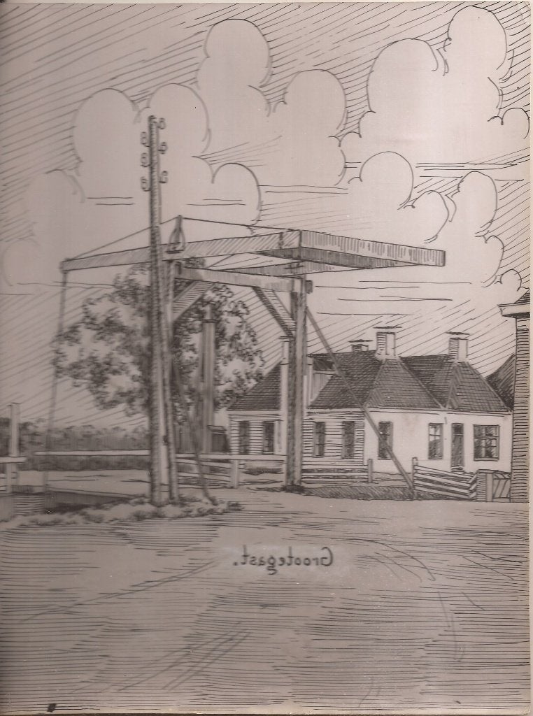 Grootegast Brug tekening Sievers 50/60er jaren