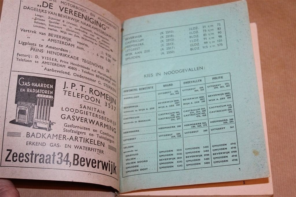 PTT Telefoongids Beverwijk en IJmuiden — Juli 1948, Ophalen of Verzenden, Gelezen