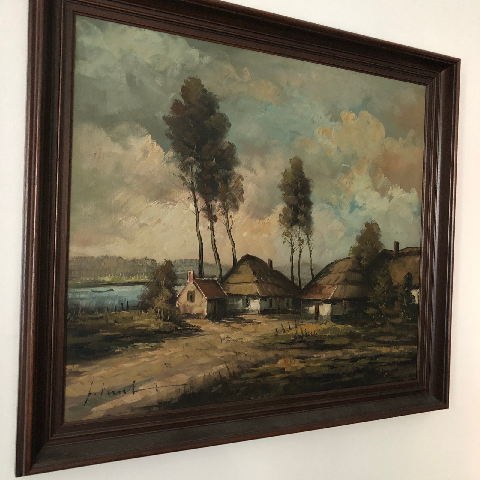 Schilderij Landelijk tafereel (Hunt), Ophalen, Doek, Gesigneerd, Landschap
