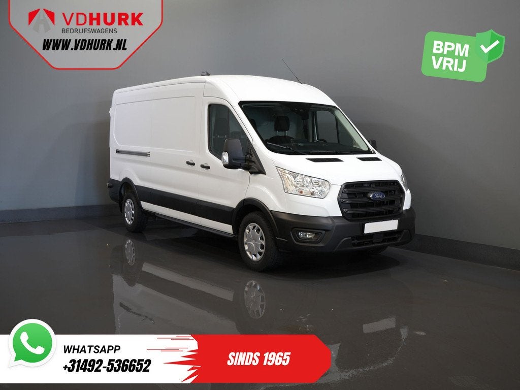 Ford Transit 2.0 TDCI 130 pk Aut. L3H2 Trend 270GrDeuren/ Ca, Stof, 4 cilinders, Wit, Bedrijf