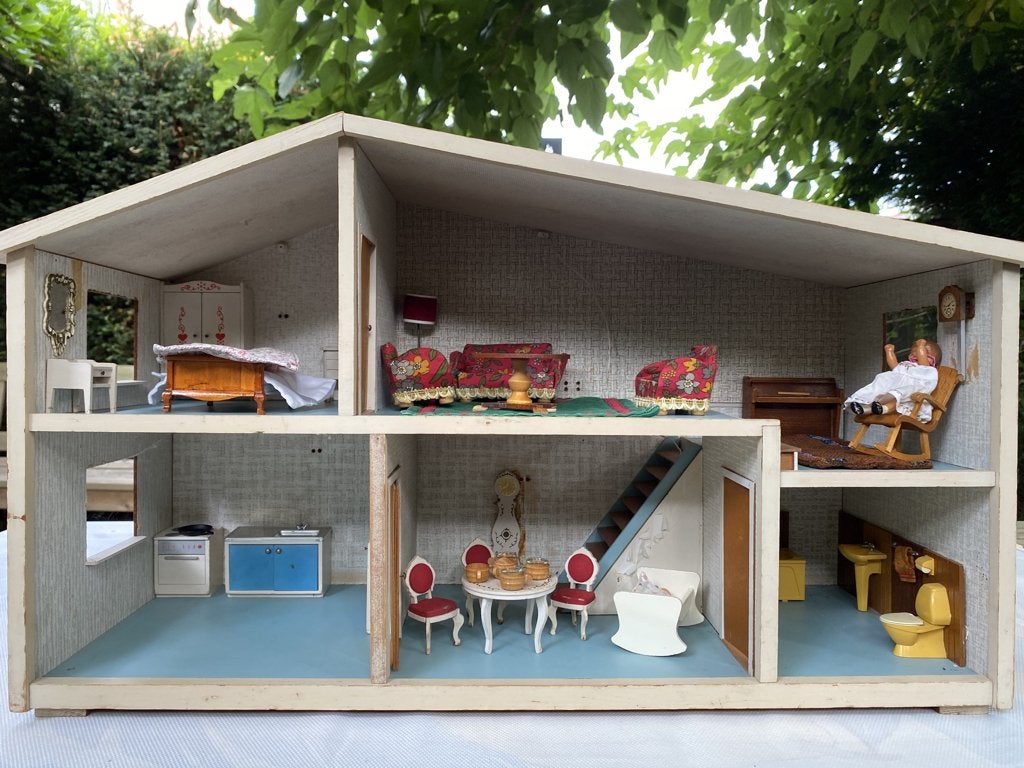 Origineel Lundby poppenhuis uit 1968 incl. inrichting, Ophalen of Verzenden, Gebruikt, Poppenhuis