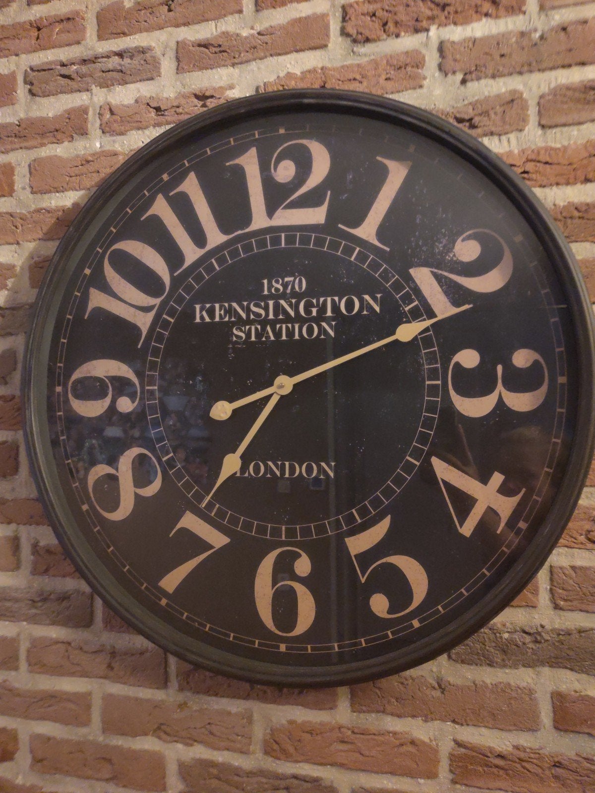 Kensington station London 1870 klok, Ophalen, Zo goed als nieuw, Wandklok