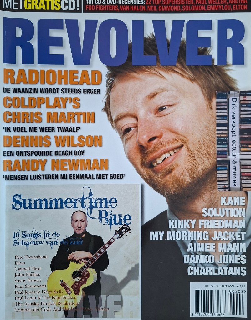 Revolver juli/augustus 2008: Radiohead, Kane, Solution, Verzamelen, Ophalen of Verzenden, Gebruikt, Boek, Tijdschrift of Artikel