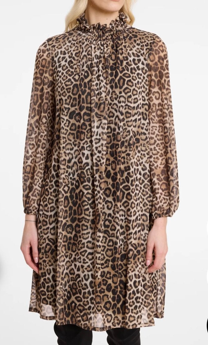 Ana Alcazar jurk panter mt 40, Kleding | Dames, Maat 38/40 (M), Bruin, Ophalen of Verzenden, Zo goed als nieuw