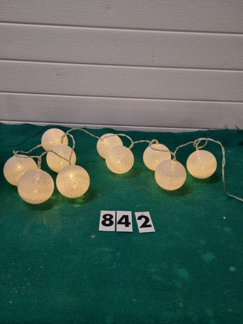 kerstballen van katoen 10 aan een[842], Ophalen of Verzenden, 'T Olde Gre-j, Info@toldegrej.nl, Endepoelstraat 20f Didam
