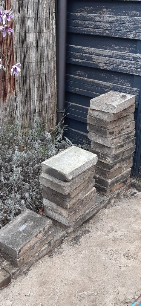 Gratis af te halen tuintegels, Ophalen, Gebruikt, Minder dan 5 m², Beton