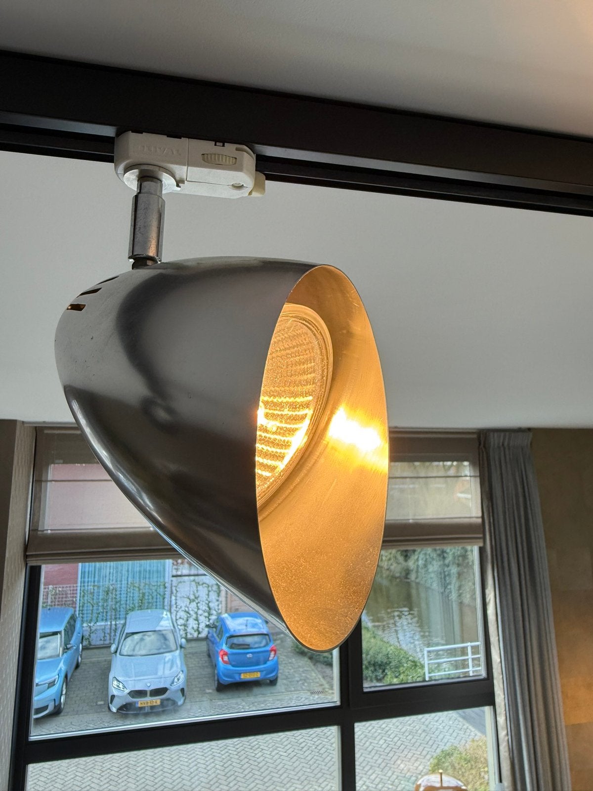 Retro railspots, Ophalen of Verzenden, Zo goed als nieuw, Plafondspot of Wandspot