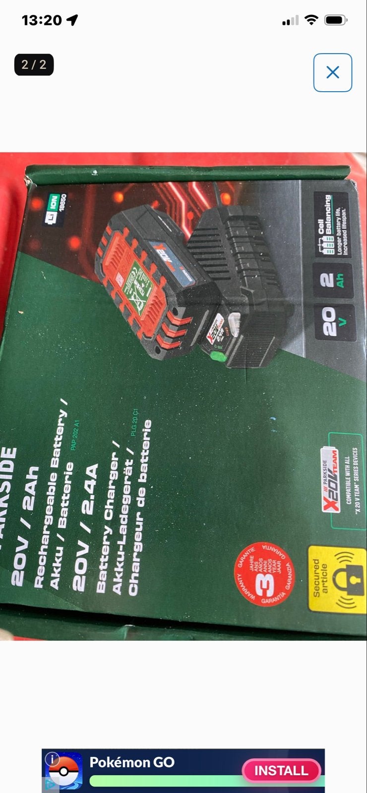 Parkside 20V Accu en Oplader Set - Nieuw in Doos, Ophalen of Verzenden, Nieuw