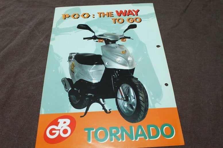PGO Tornado scooter verkoop folder, Ophalen of Verzenden, Gebruikt