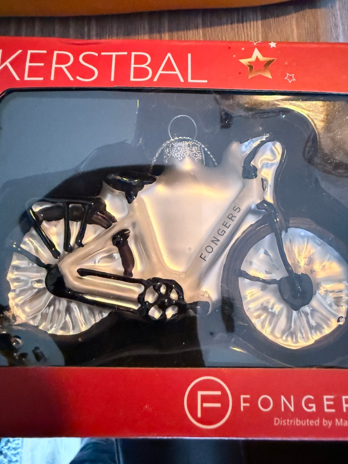 Fongers rijwielen kerstbal rijwielen elektrische fiets kerst, Ophalen of Verzenden, Zo goed als nieuw, Reclamebord