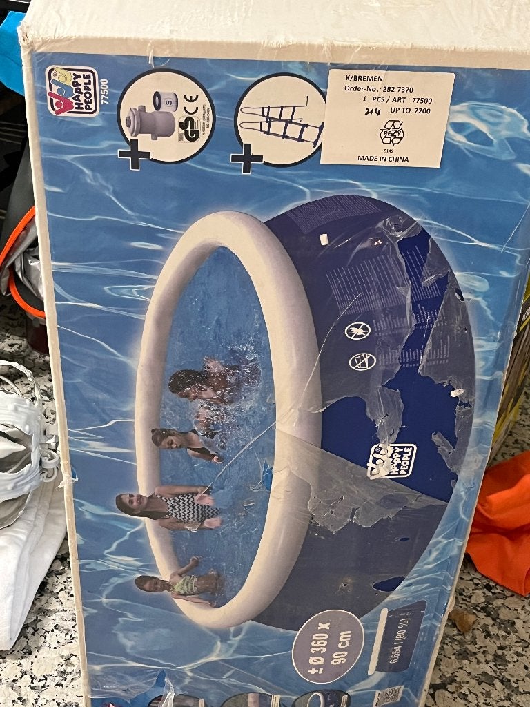 Opblaas zwembad, Ophalen, 80 tot 120 cm, Rond, Opzetzwembad