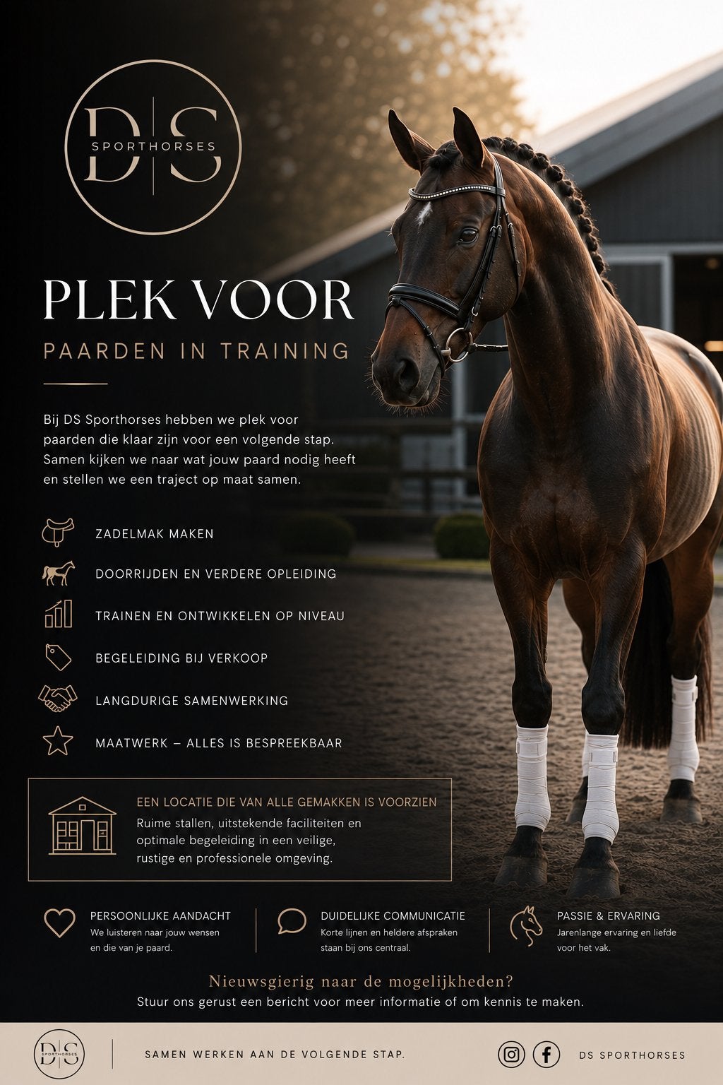 ️DS Sporthorses heeft plek voor trainingspaarden️, Gedragstraining