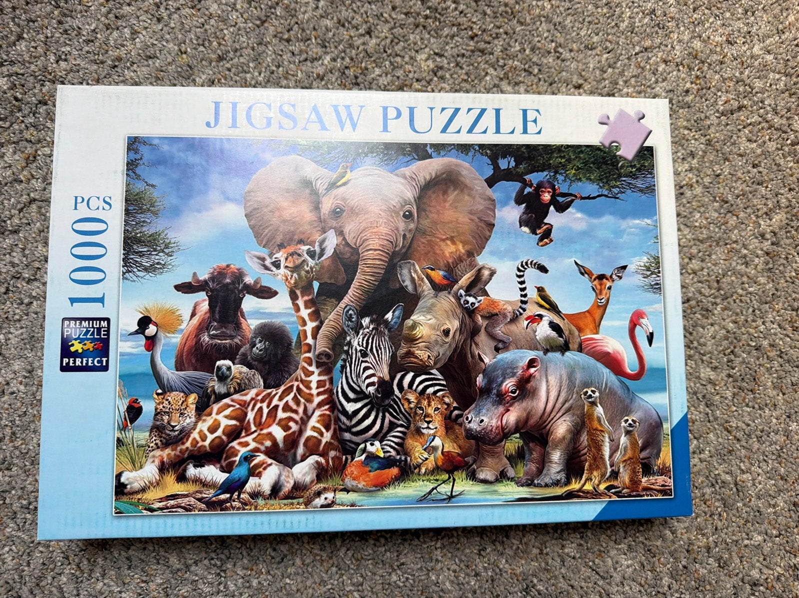 Jigsaw Puzzel 1000 Stukjes - Wilde Dieren Thema, Ophalen of Verzenden, 500 t/m 1500 stukjes, Zo goed als nieuw, Legpuzzel