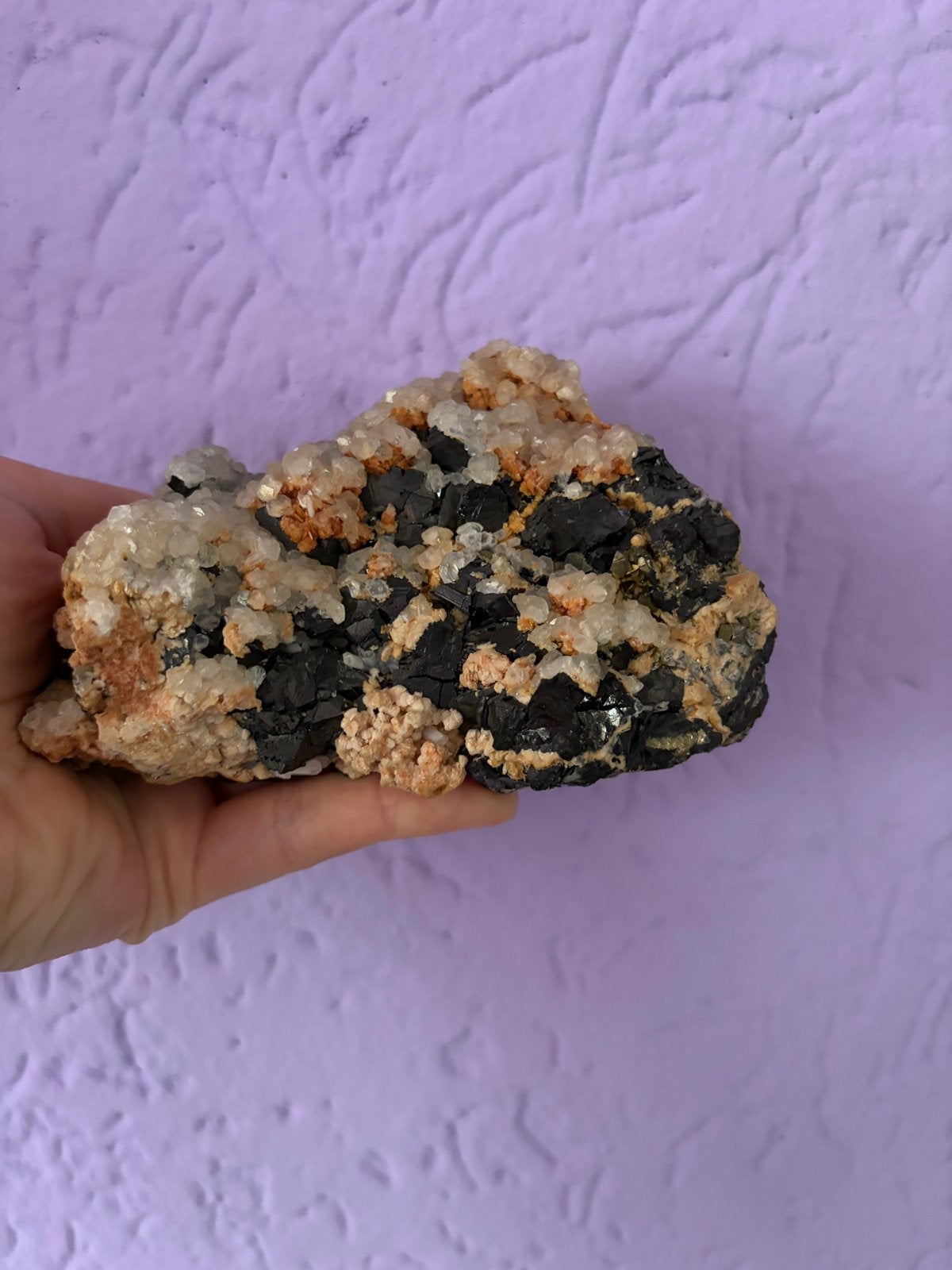 Kristal: galeniet–kwarts–calciet., Ophalen of Verzenden