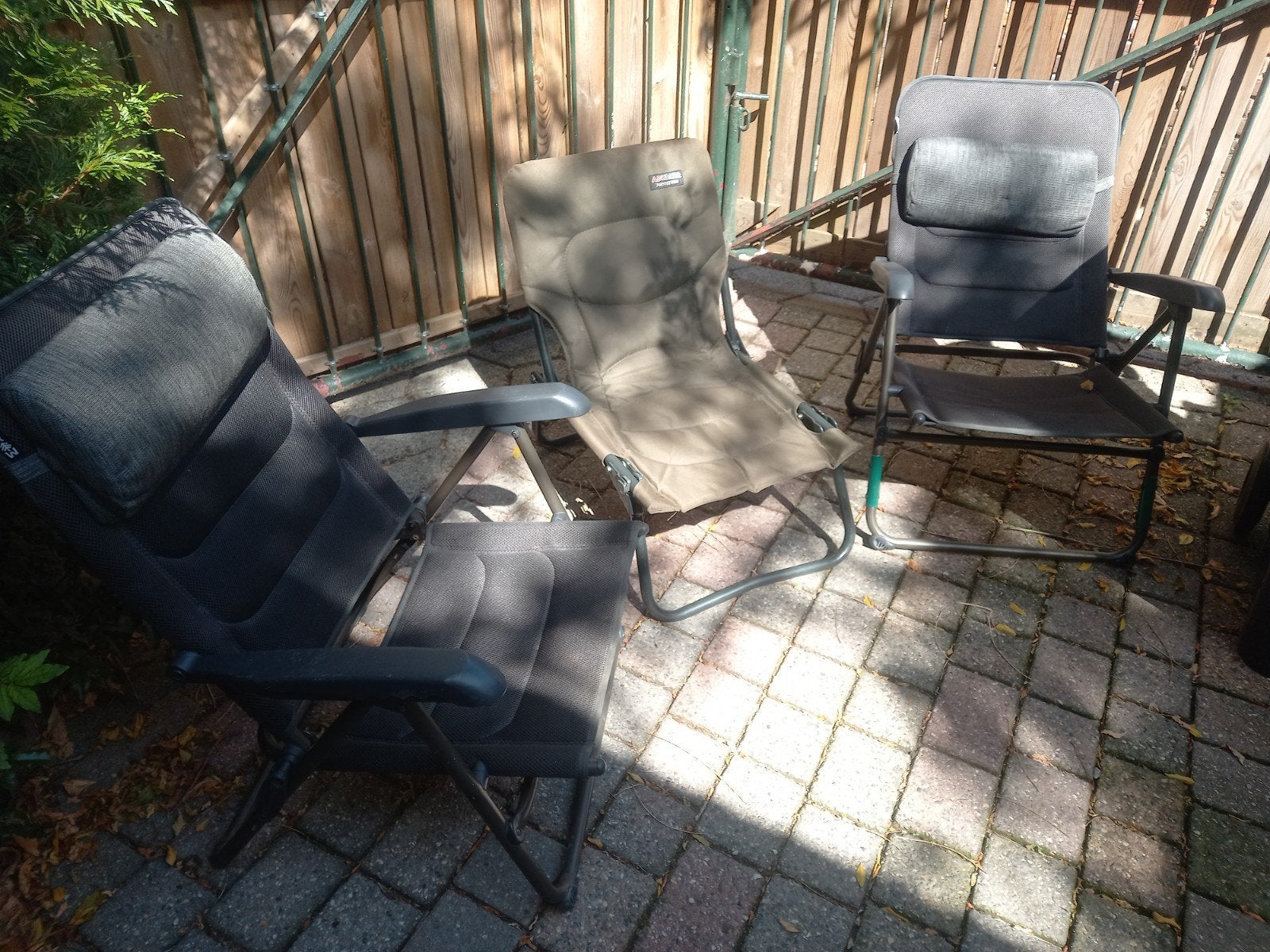 Comfortabele campingstoeltjes met hoofdsteun laag model, Ophalen, Gebruikt, Campingstoel