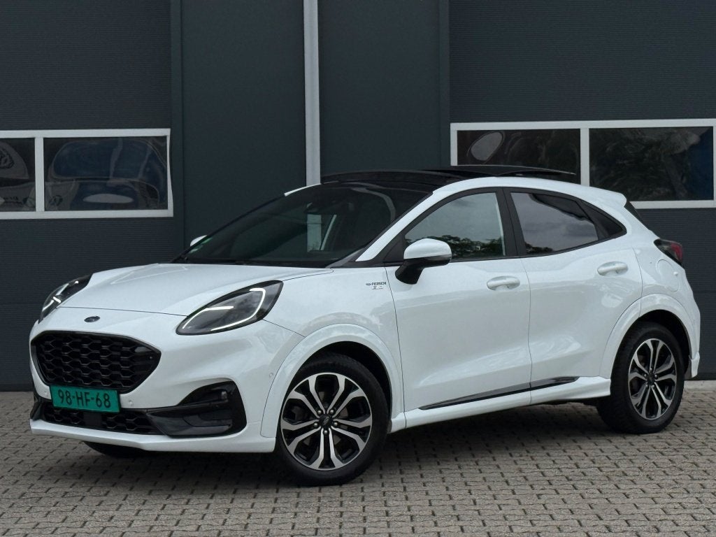 Ford Puma 1.0 EB Hyb ST-Line X (bj 2020), Voorwielaandrijving, Automatische klimaatregeling, Euro 6, Wit