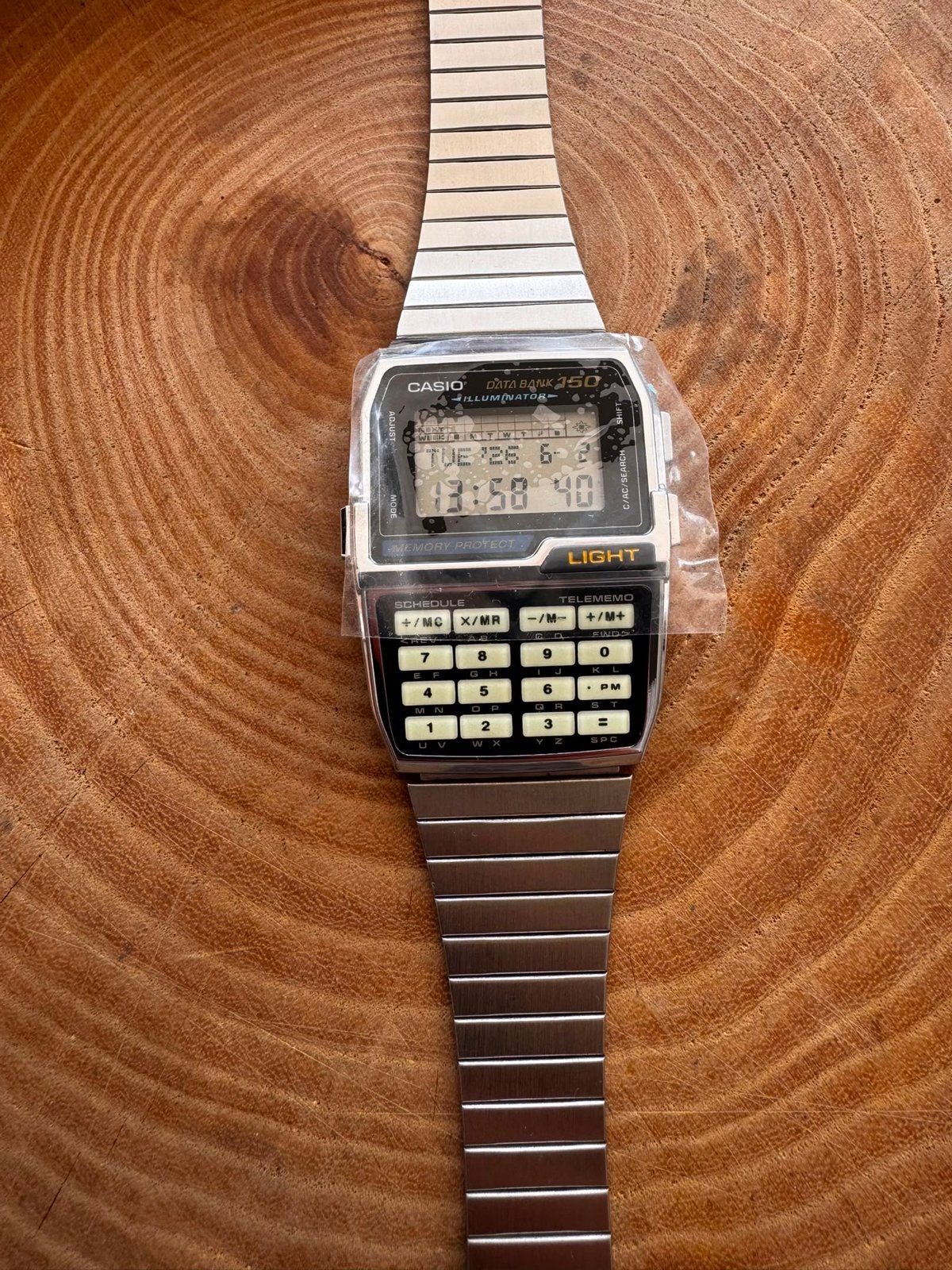 CASIO DBC-150 DATABANK - Vintage Rekenmachine Horloge, Sieraden, Tassen en Uiterlijk, Kunststof, Gebruikt, Verzenden, Polshorloge