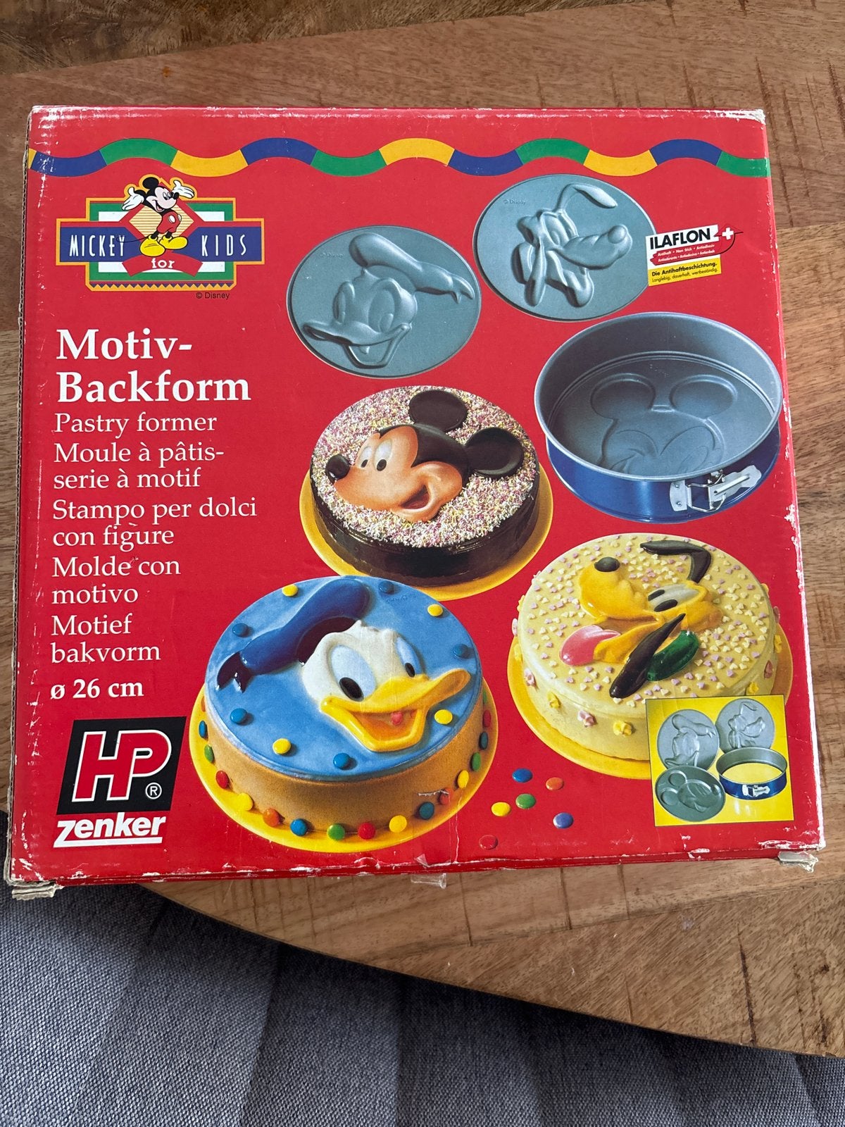 Vintage Mickey Mouse, Donald Duck, Pluto bakvormen - Zenker, Ophalen, Zilver, Metaal, Overige merken