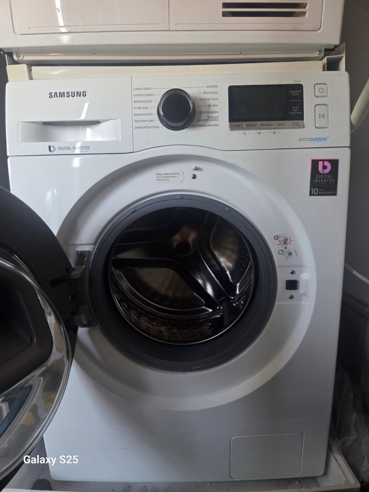 Samsung EcoBubble Wasmachine - Voorlader, Ophalen, Zo goed als nieuw, Voorlader, Energieklasse A of zuiniger