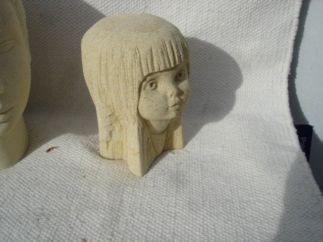 3x Vintage MARBELL Stone Art beelden / objecten, Verzamelen, Beelden en Beeldjes, Ophalen of Verzenden, Gebruikt, Overige typen