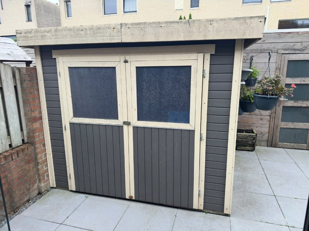 tuinhuis, Tuinhuis, 2 ramen, Hout, Ophalen